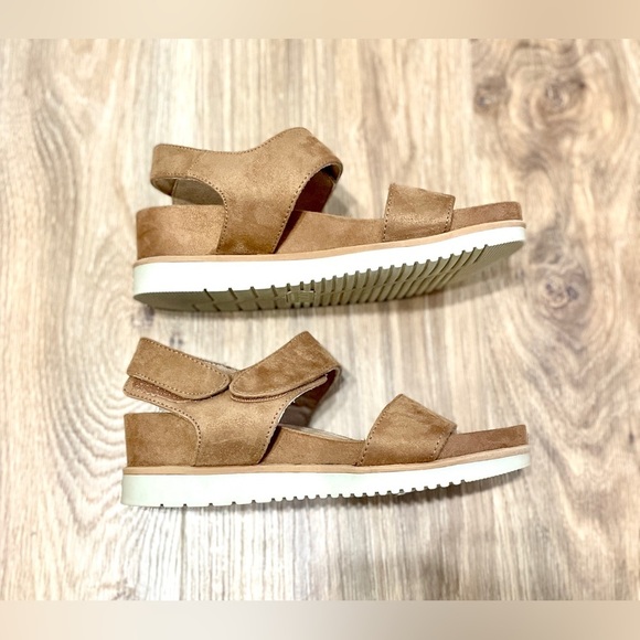Soul Naturalizer Womens Sandals Size 8.5 Suede Chunky Platform Tan - Picture 4 of 5